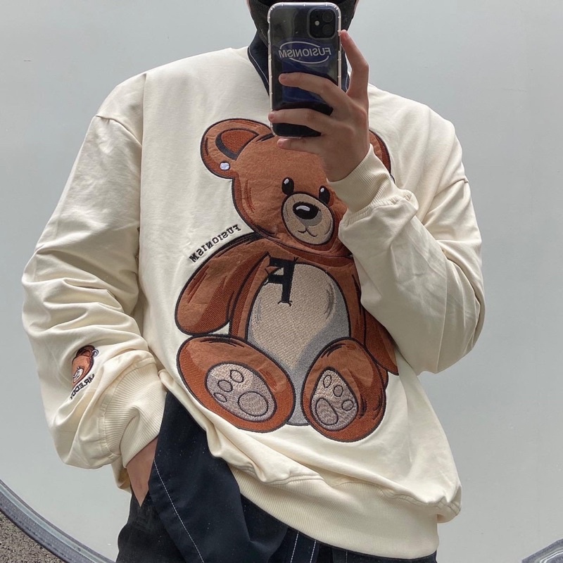 Áo swt gấu F nâu TTA977