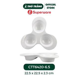 Chén, dĩa chấm màu trắng Srithai Superware Thái Lan cao cấp