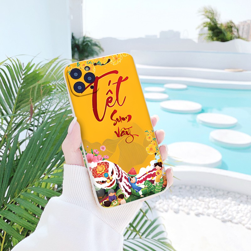 Ốp bảo vệ cam iphone cạnh vuông Tết phú quý cho 6/6splus/7/7plus/8/8plus/x/xr/xs/11/12/13/14/pro/max/plus/