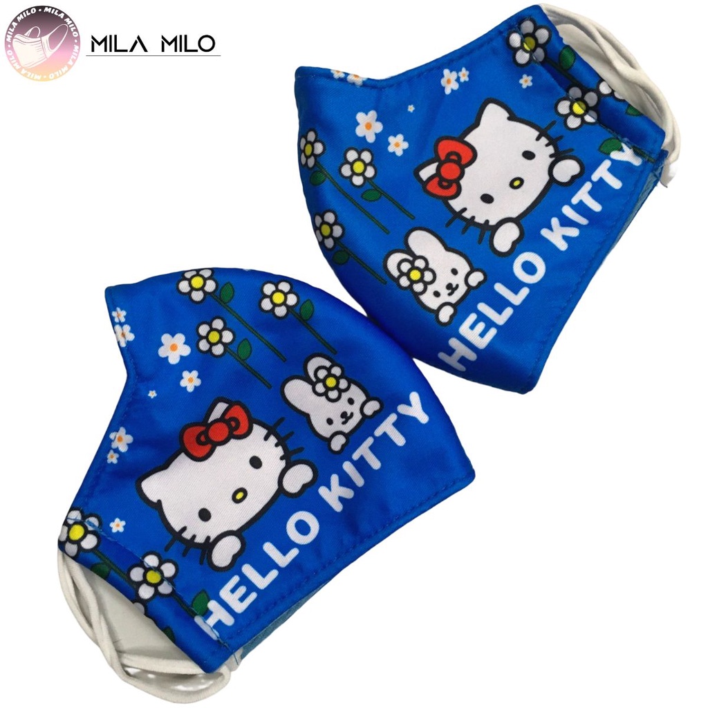 Khẩu trang vải cho bé 2-10 tuổi hình người nhện spiderman kitty cars - Khẩu trang vải trẻ em 3 lớp cao cấp