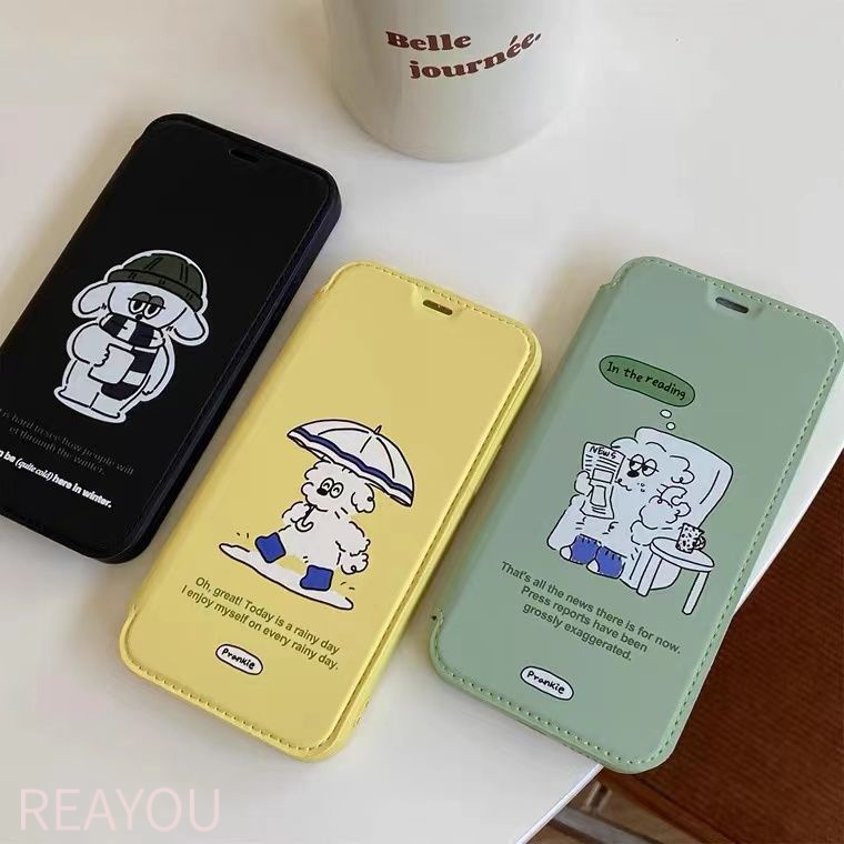 Bao Da Điện Thoại Nắp Lật Mềm Chống Sốc Iphone1 iPhone14pro Max iPhone13 iPhone12 11 14 X / XR / Max 13ProMax 11 8p