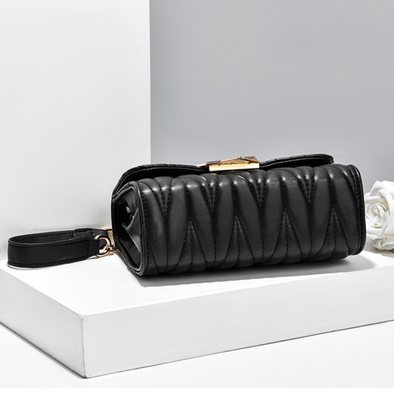 IELGY Túi Đeo Chéo Dây Xích Kim Loại Thời Trang Dễ Phối Đồ Cho Nữ