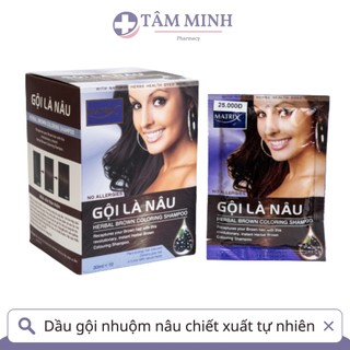Dầu gội nhuộm tóc gội là nâu matrix gói 30 ml