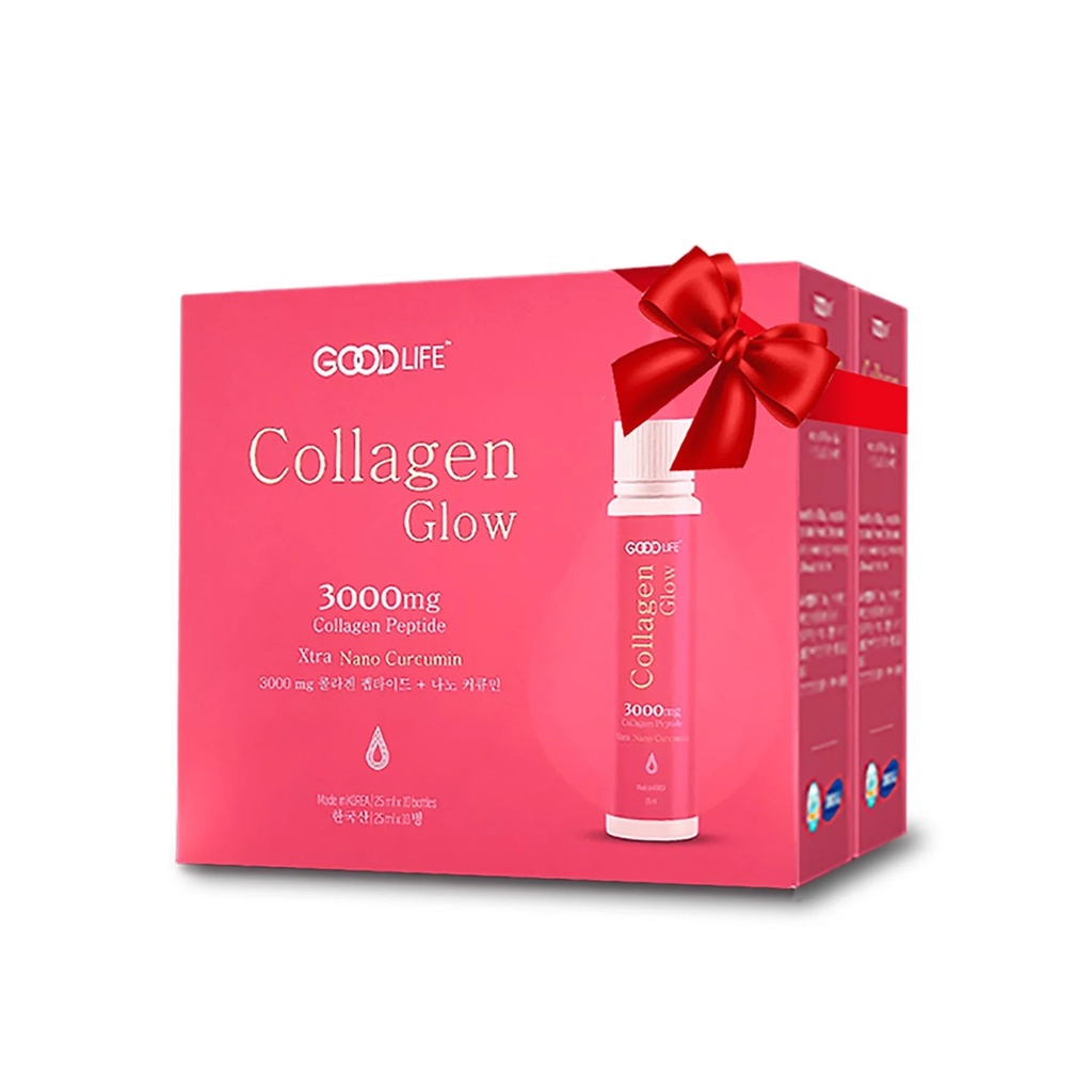 [Mua 1 tặng 1 đính kèm] Nước Collagen Goodlife Glow Hộp 10 chai x 25ml CB2