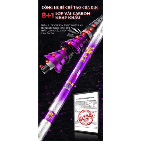 Cần câu Guide Chiến Tầm 5H chính hãng bảo hành 2 năm 2 lóng