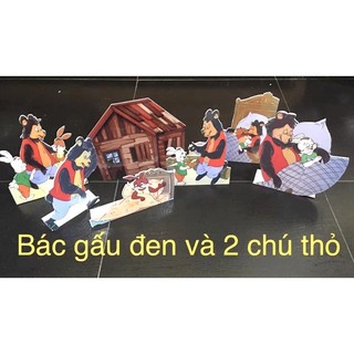 Bác gấu đen và hai chú thỏ - Mô hình kể chuyện