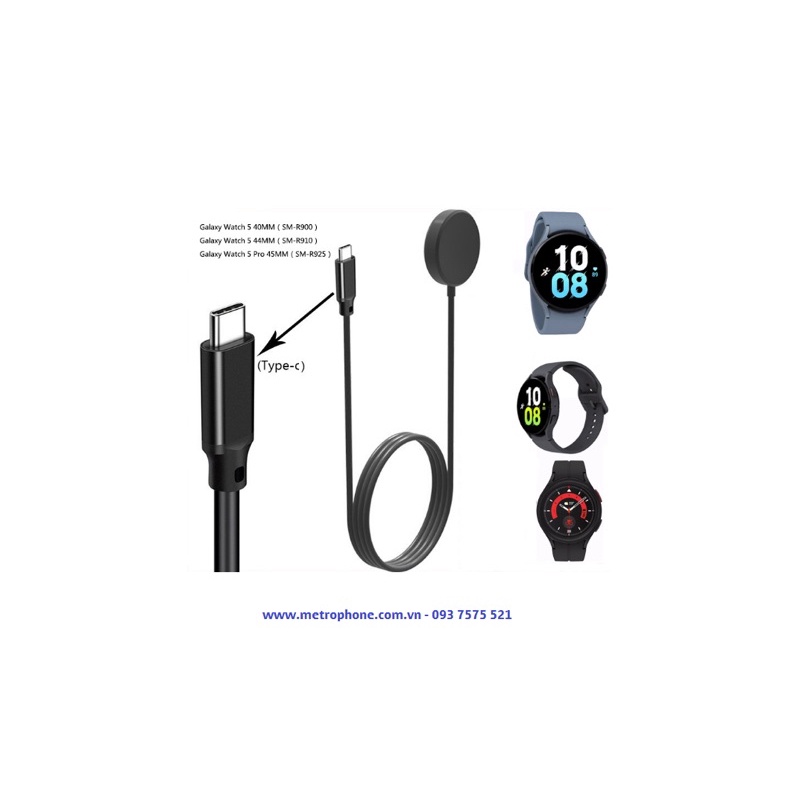 Sạc nhanh dành cho Samsung Watch 6  và Samsung Watch 5