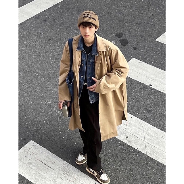 ÁO MANGTO KAKI UNISEX FROM RỘNG