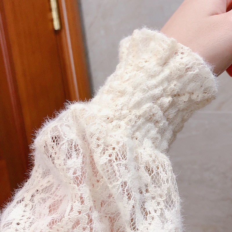 IELGY  Áo Thun Lưới Cổ Cao Thời Trang Dành Cho Nữ