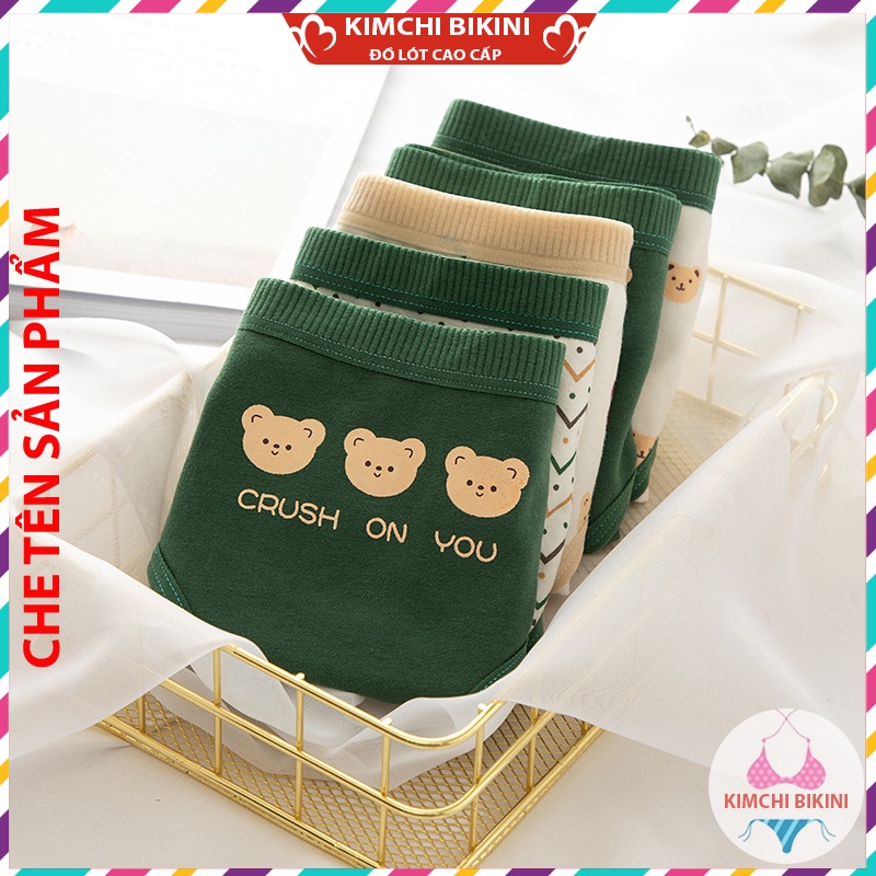 Quần lót nữ cotton cạp to kháng khuẩn KIMCHIBIKINI quần nót nữ cao cấp in hình dễ Thương QL037