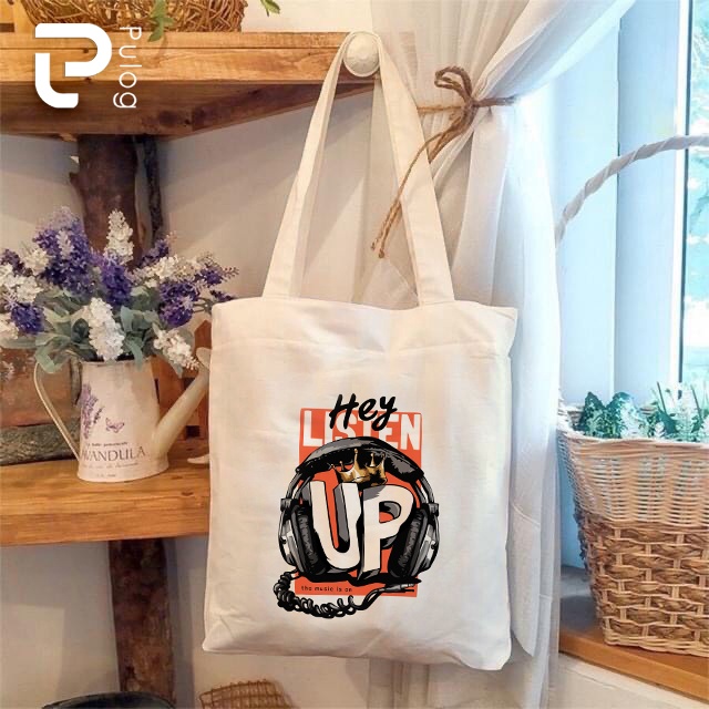 In ấn túi tote vải canvas theo yêu cầu kích thước 38x33cm