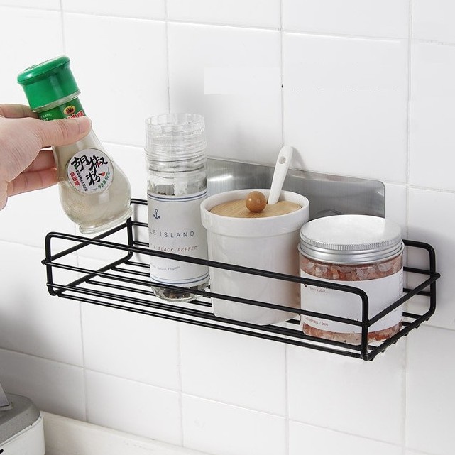 Kệ đựng đồ nhà tắm,giá đựng đồ nhà tắm phun sơn tĩnh điện dán tường siêu dính tiện lợi