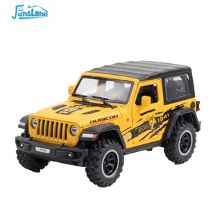 Mô hình xe jeep FUNSLANE Wrangler Rubicon có đèn và nhạc chất liệu hợp kim tỉ lệ 1:32