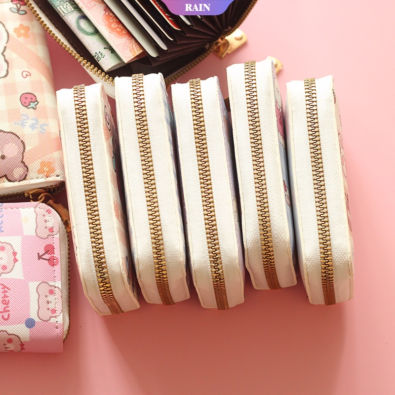 Ví Da PU Đựng Tiền Xu / Thẻ Đa Năng Hình Hoạt Hình Sanrio Kawaii Hello Kitty Cinnamoroll Dễ Thương