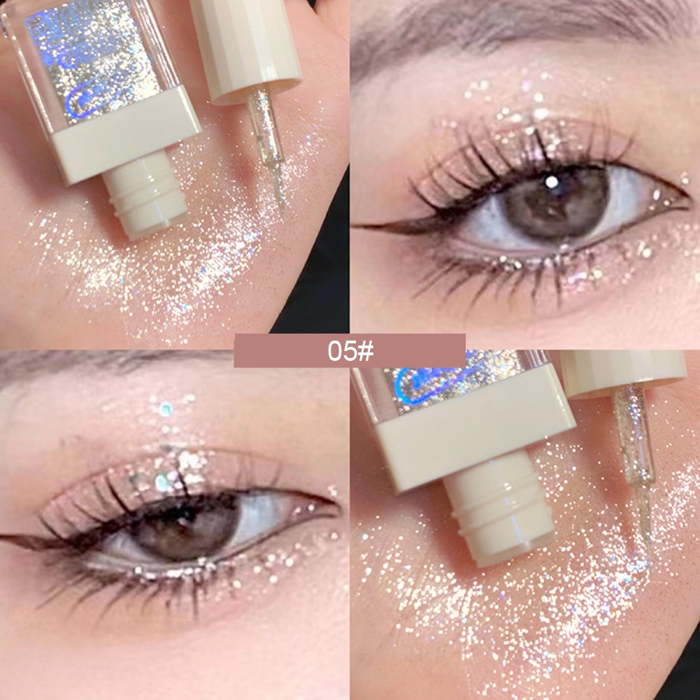 Phấn Mắt Dạng Lỏng Gege Bear Màu Lấp Lánh Chống Thấm Nước Trang Điểm Bắt Sáng Cho Nữ PK Kobeleen