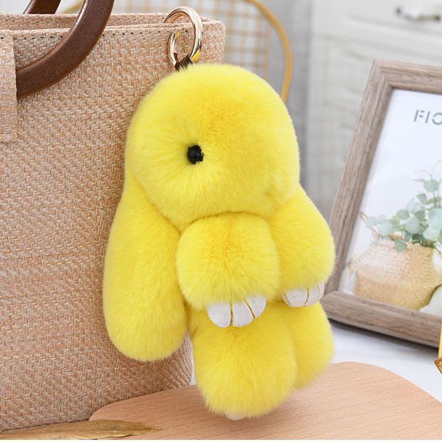 Móc Khóa Thỏ Nhồi Bông Mini Dễ Thương