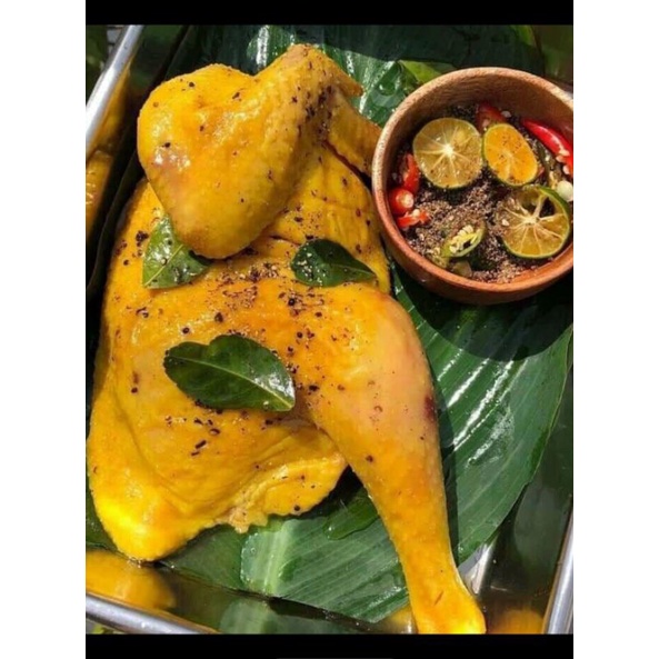 Gà ủ muối hoa tiêu ăn liền kèm muối chấm