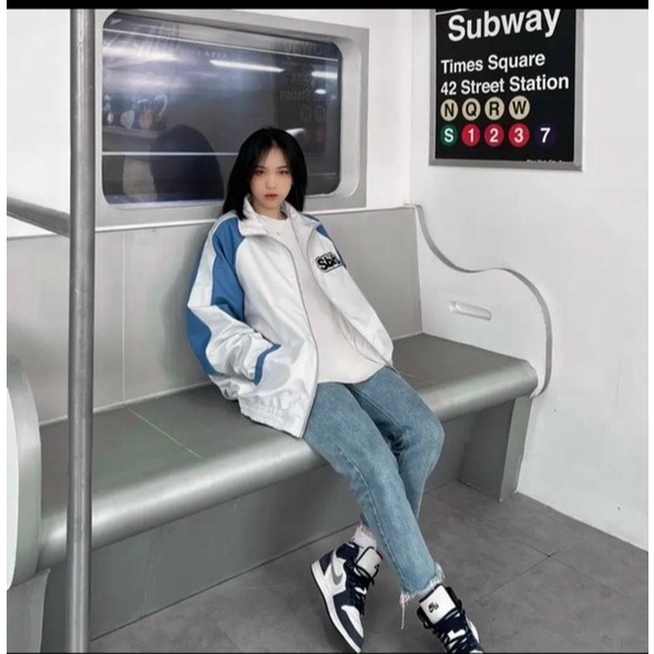 Áo Khoác Dù Nữ Khóa kéo Xin xò 2 Lớp Thời Trang Hàn Quốc