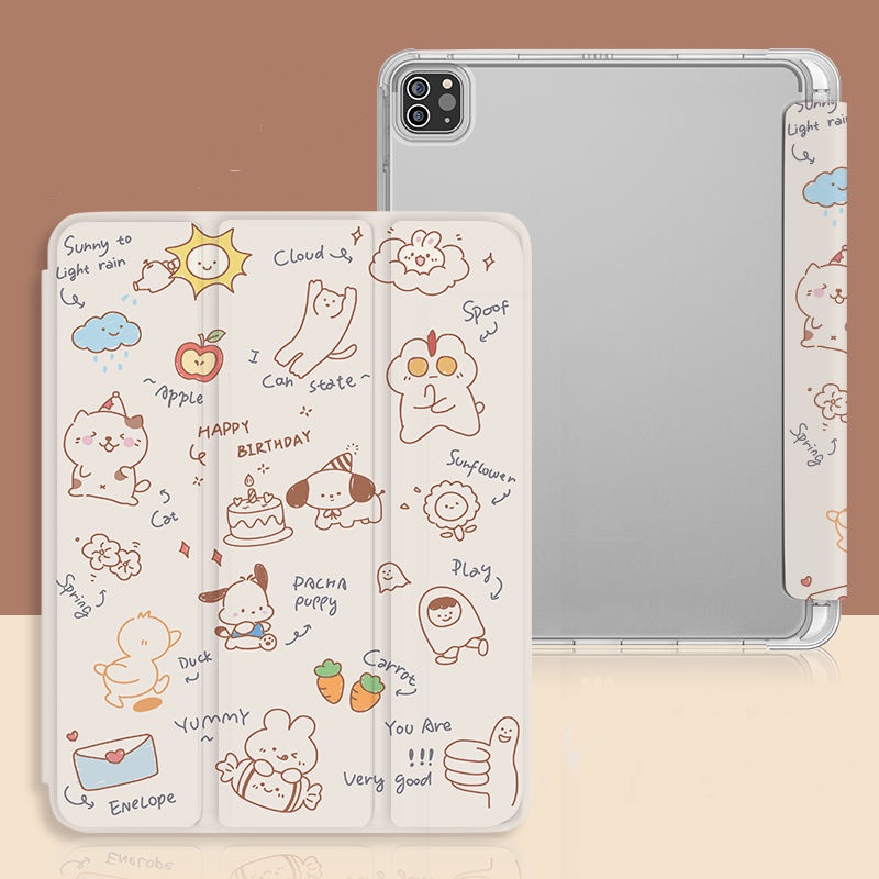 Ốp Bảo Vệ Máy Tính Bảng Họa Tiết Hoạt Hình Cho iPad GEN7 / 8 / 9 10.2 "GEN10 10.9" Pro11 "Pro12.9" 2022 Air4 Air5 Air3 mini6