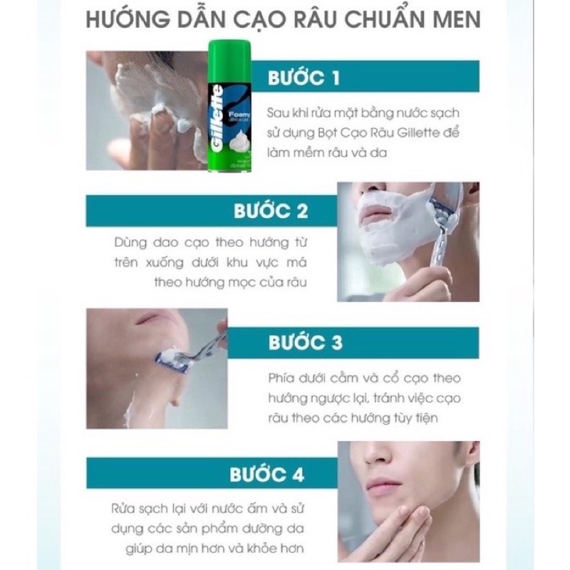Combo 2chiếc Lưỡi Cạo Râu Gillette Hàng Thailand.Hàng chính hãng