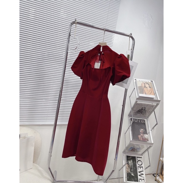 [ 𝐅𝐑𝐄𝐄 𝐒𝐇𝐈𝐏 ] Váy nhung tk siêu sang chảnh Diện noel lễ tết auto đẹp sang Chất nhung cứng