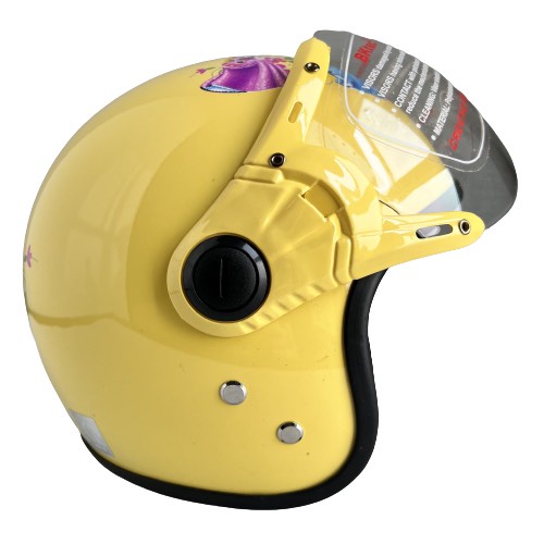 Mũ bảo hiểm trẻ em trùm 3/4 đầu - BKtec - BK32 - Vàng 2 công chúa - Dành cho bé từ 4 đến 8 tuổi - Vòng đầu 50-52cm