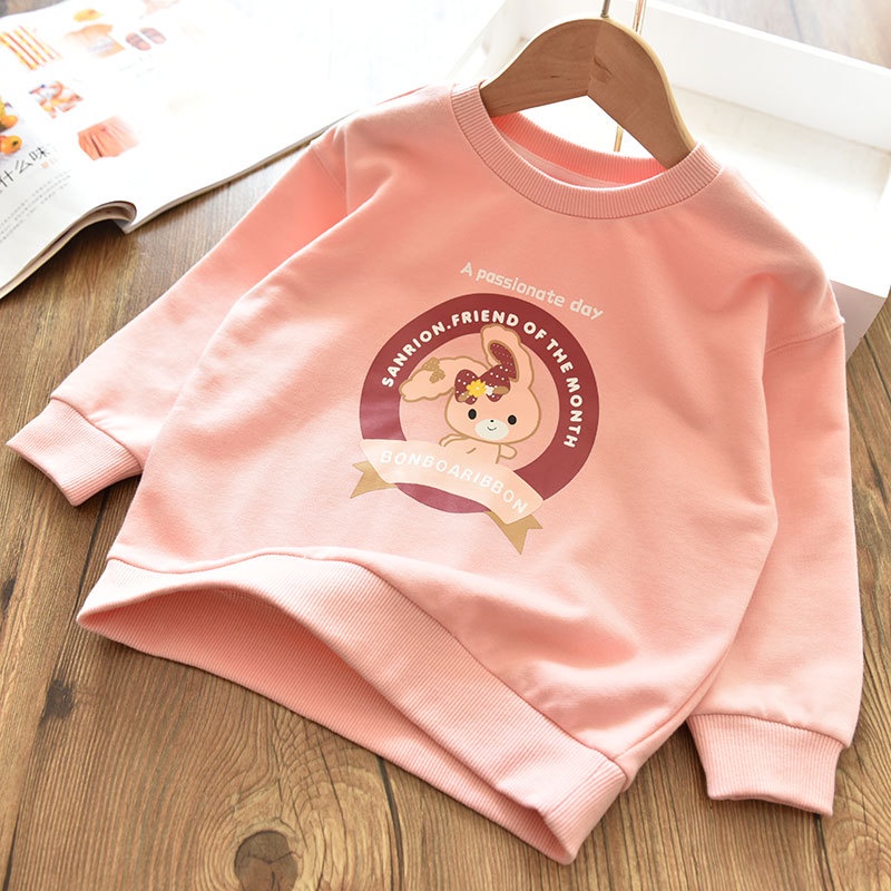 Áo sweater Cổ Tròn In Họa Tiết Hoạt Hình Phong Cách Hàn Quốc Cho Nữ