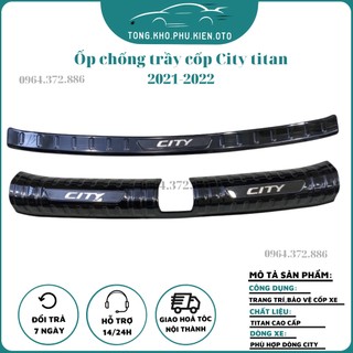 Ốp chống Trầy Cốp trong, ngoài Xe Honda City 2021- 2022 - Hàng titan cao cấp