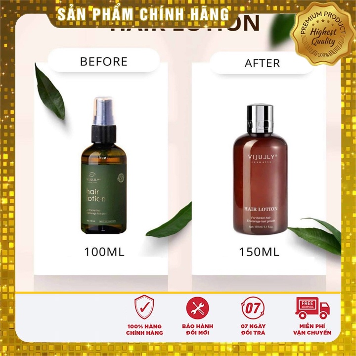 [CHÍNH HÃNG] xịt bưởi vijully hair lotion dưỡng tóc, tinh dầu bưởi hair lotion vijully