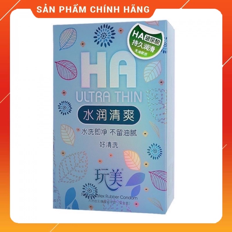 Bao cao su HA ULTRATHIN nội địa Trung siêu mỏng nhiều nước, bao cao su nội địa trung quốc hộp 100 cái