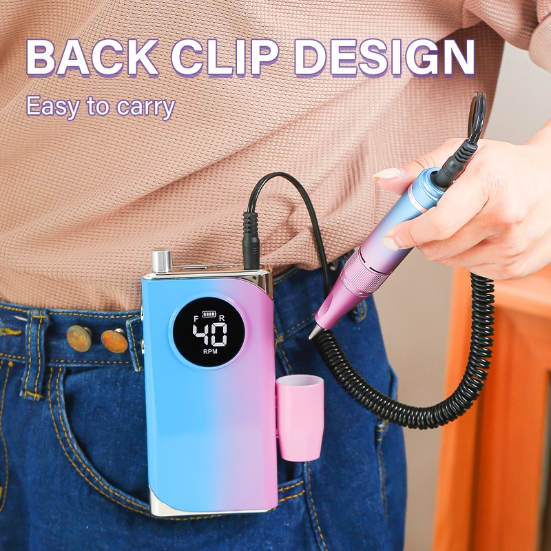 Máy Mài Móng Tay 40000RPM Màn Hình LCD Không Dây Chuyên Dụng 0603340