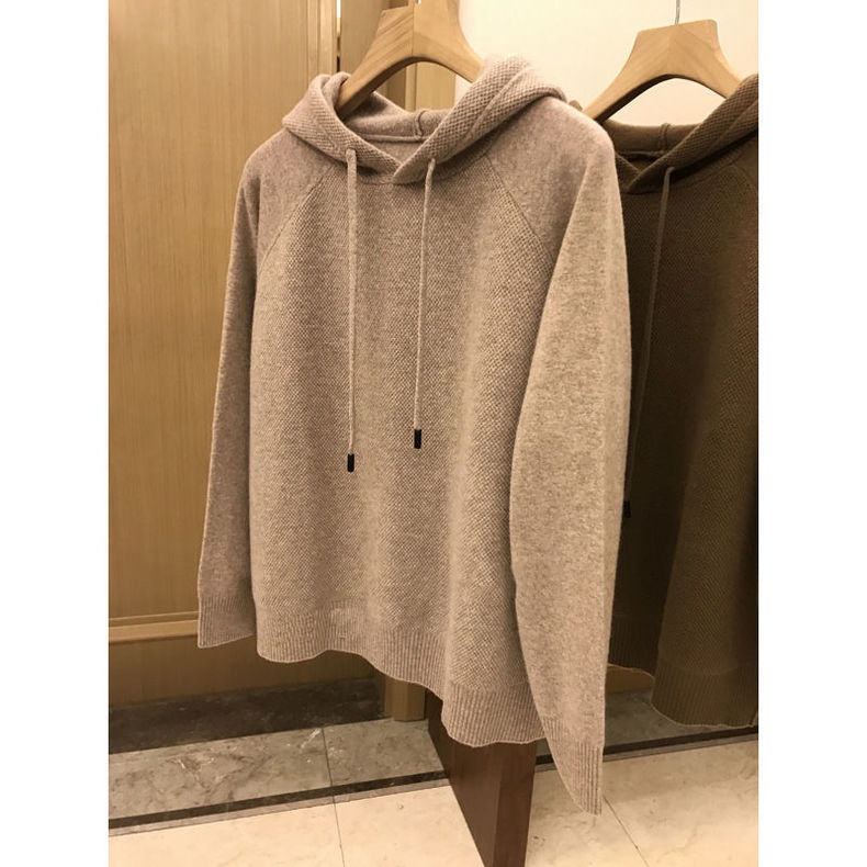 Áo Hoodie Dệt Kim Dày Dặn Dáng Rộng Phong Cách Hàn Quốc Thời Trang Thu Đông Mới Cho Nam