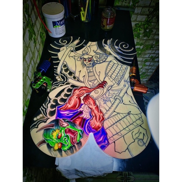 Da giả tập xăm tattoo khổ full lưng - dày 3mm