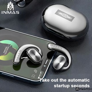 Inmas 5.0 dẫn truyền xương bluetooth tai nghe loại bỏ tiếng ồn ipx7 chống nước không dây tai nghe over-ear kèm micro