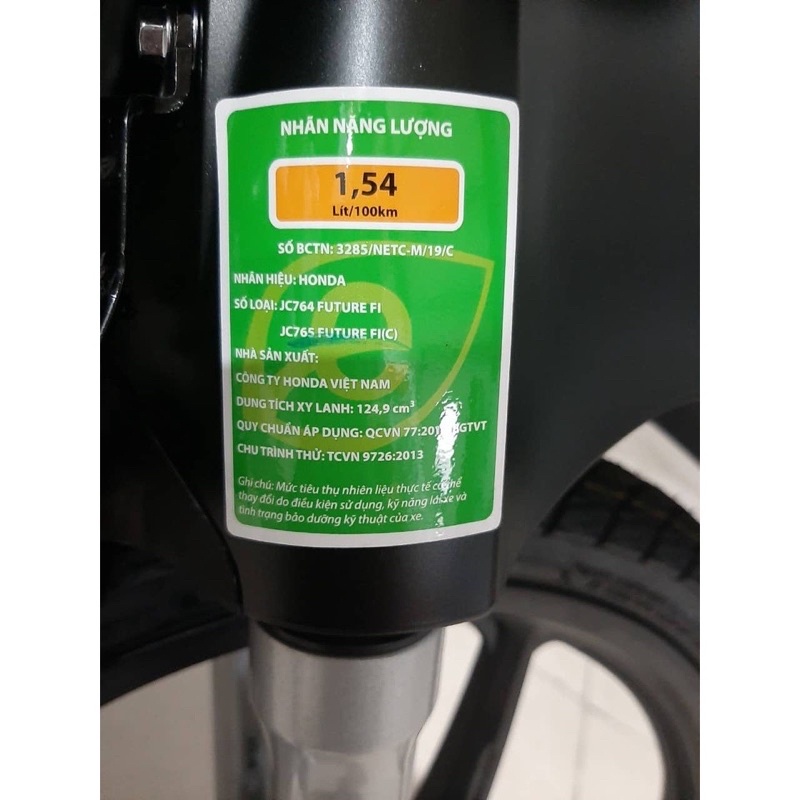 Tem nhãn dán năng lượn g Future Fi hàng nhập Thái Lan chất lượng cao dành trang trí riêng cho dòng xe này
