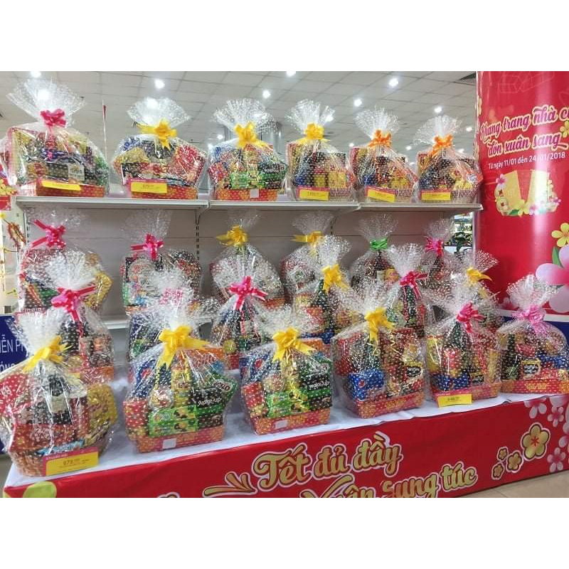 Túi Giấy Kiếng Túi Gói quà TẾT 2023 dạng túi Hoa văn -Chấm Bi - Trong Suốt Size 30x40 40x60 50x70 60x80 70x100 80x120cm