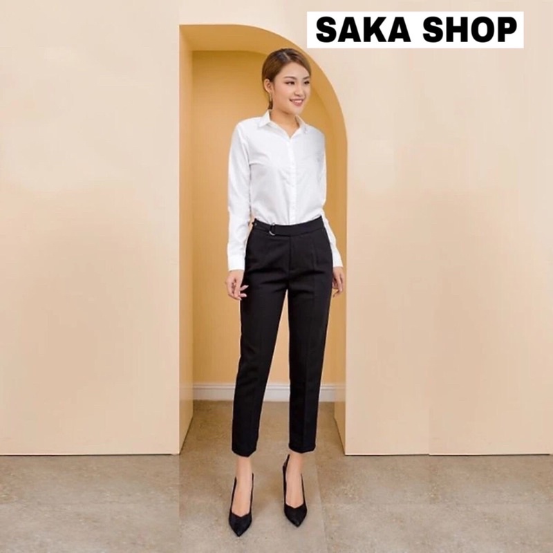 Áo sơ mi trắng nữ dài tay cotton lạnh Hàn công sở đi học đi làm không nhăn mát mịn | BigBuy360 - bigbuy360.vn