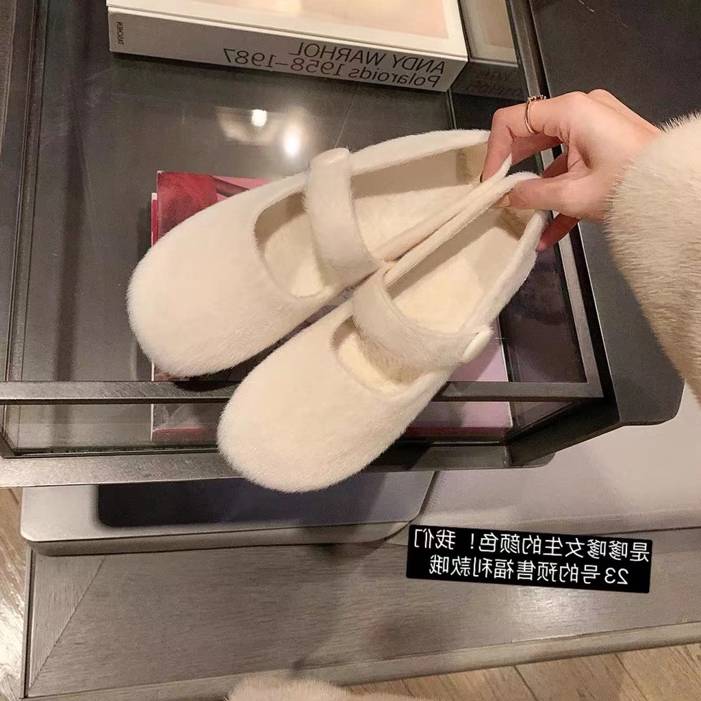 Giày Búp Bê Mary Jane Đế Bằng Thiết Kế Dễ Thương Cho Nữ