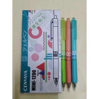 Bút mực gel bấm Cenvava mini-1200 bút viết êm đều màu
