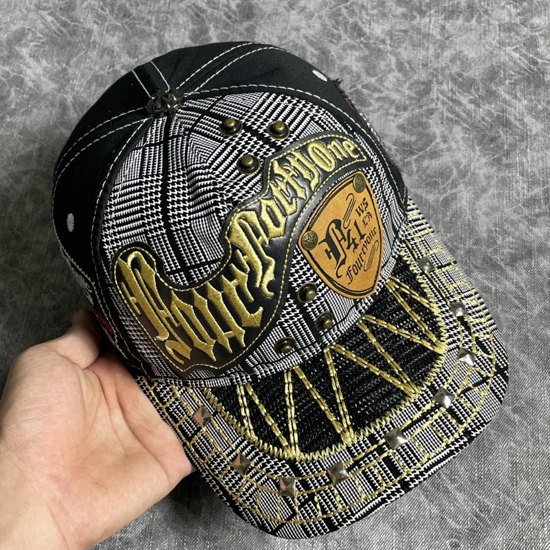 Mũ lưỡi trai Nón Four 441 da sọc Caro nhập khẩu