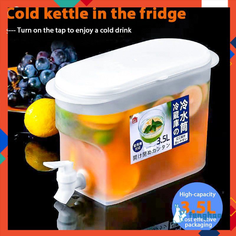 3.5l/3500Ml/3.5 Lít Tủ Lạnh Lạnh Ấm Siêu Tốc/Jugfruit Nước Ép Nước Giải Khát Thùng Nhựa Chịu Nhiệt Độ Cao hộ Gia Đình Cho Mùa Hè