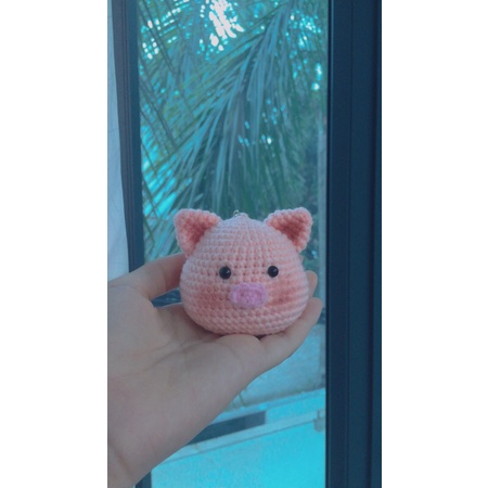 Móc khoá heo hồng handmade