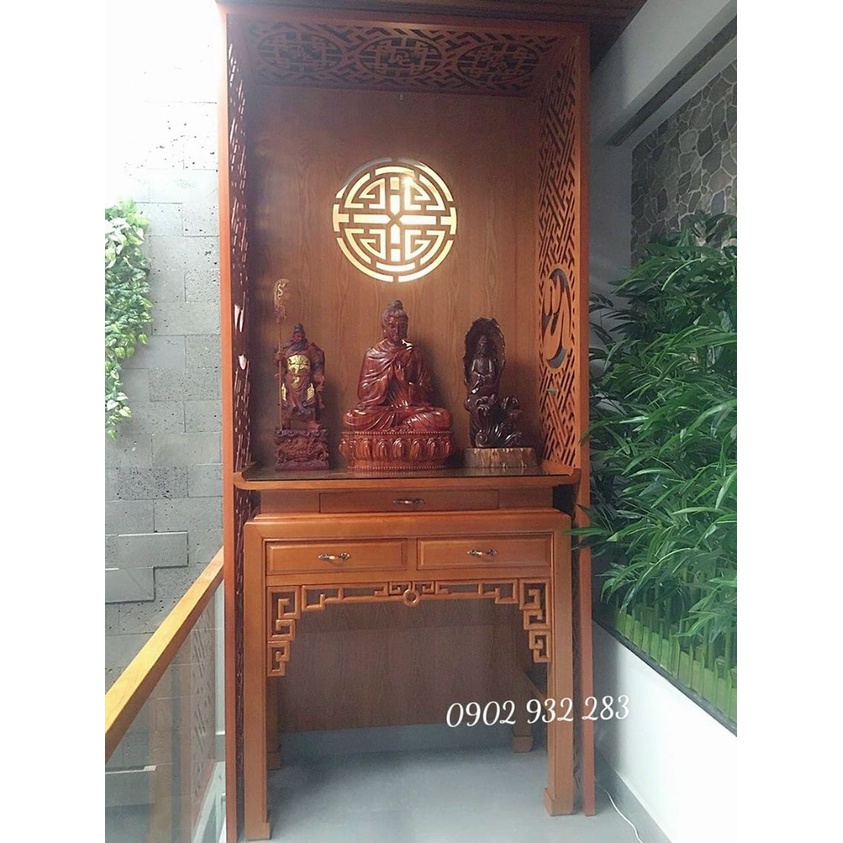 Bàn thờ gỗ sồi mẫu hiện đại BT02