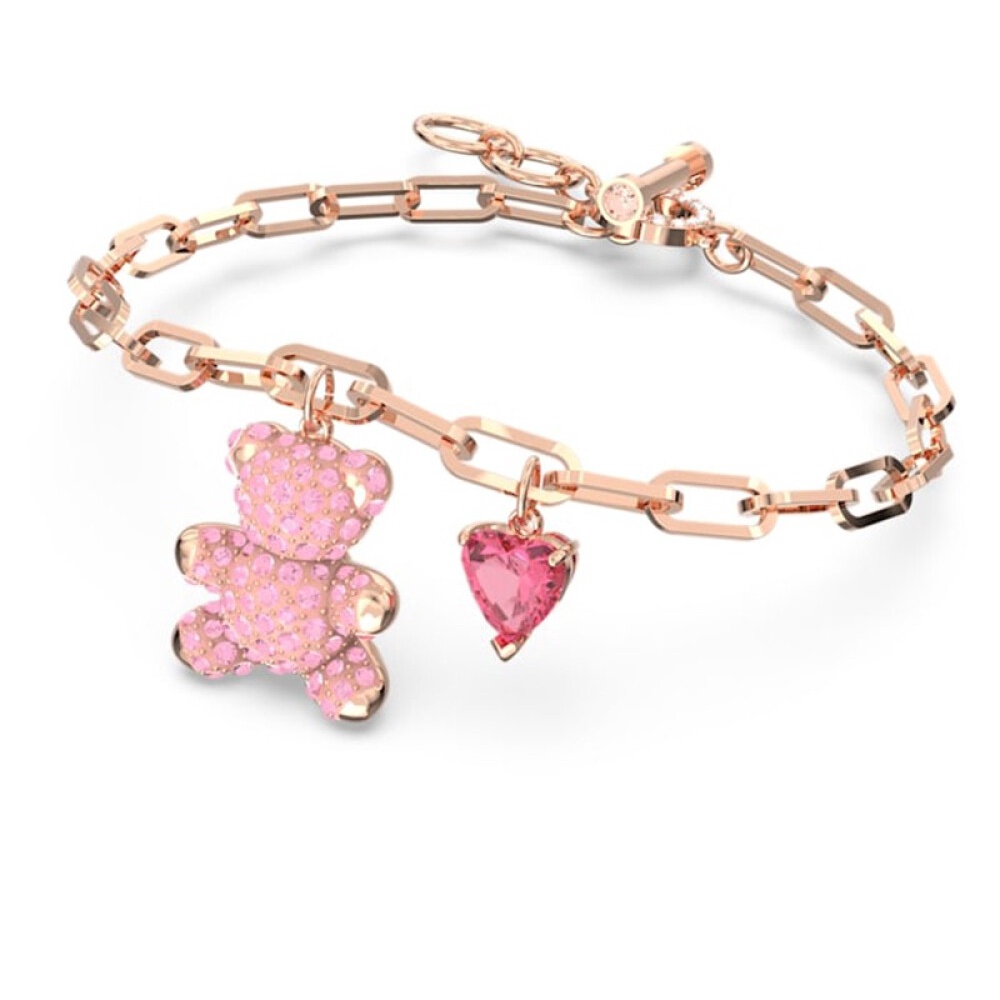 Vòng Tay Mạ Vàng Hồng Swarovski Teddy Hình Gấu Teddy Dễ Thương 5599284