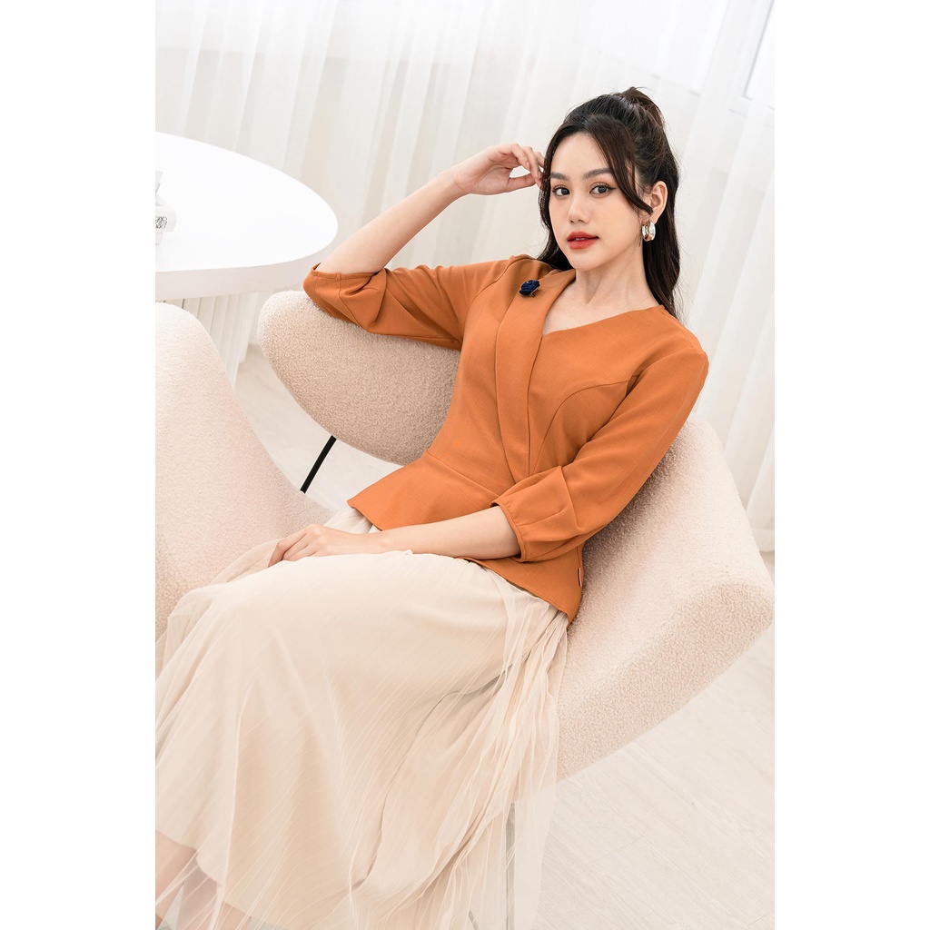 Áo Peplum LAMER Tay Lỡ Đính Hoa L61B22Q062