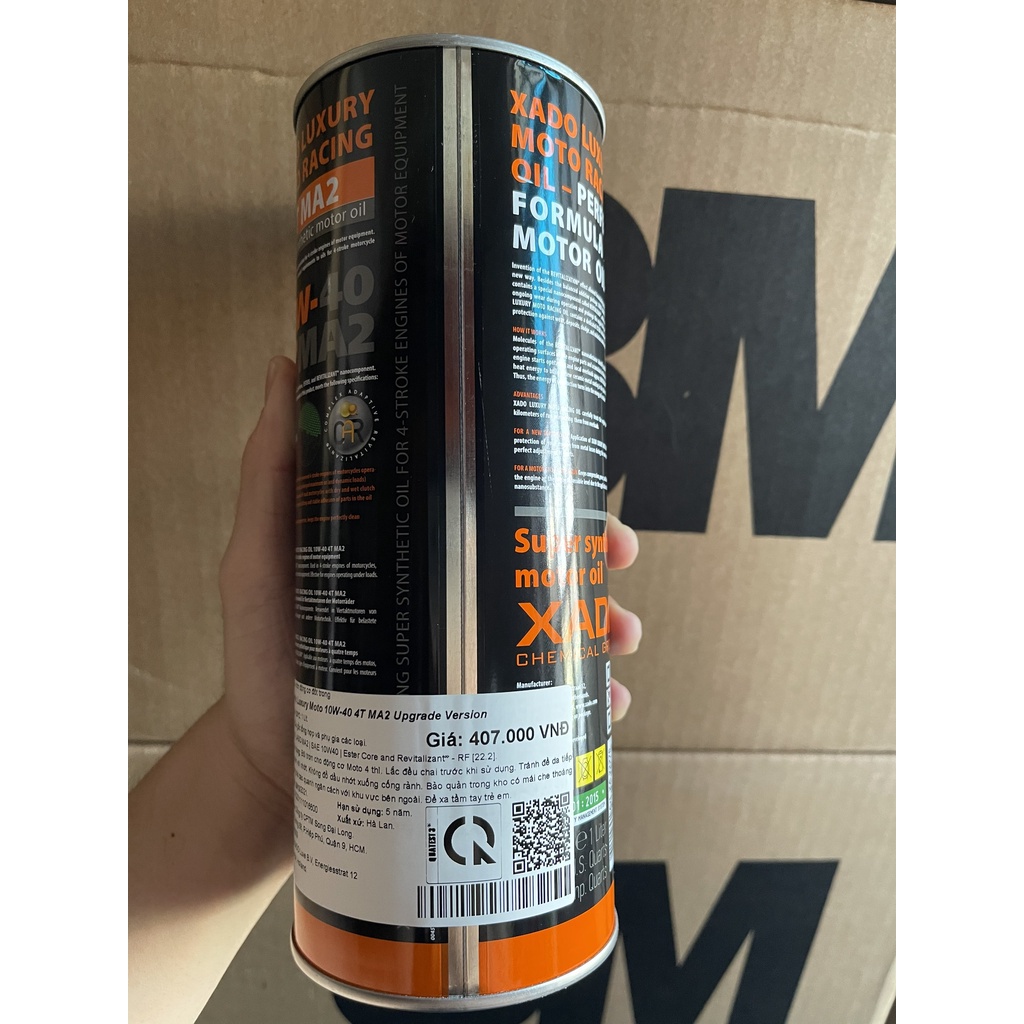 NHỚT NHẬP KHẨU SIÊU CAO CẤP XADO LUXURY MOTO RACING V3 4T MA2 10W40 UPGRADE Version