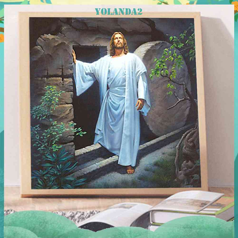 Tranh Đính Đá Kim Cương Toàn Bộ 5D DIY Hình Vẽ Chúa Jesus