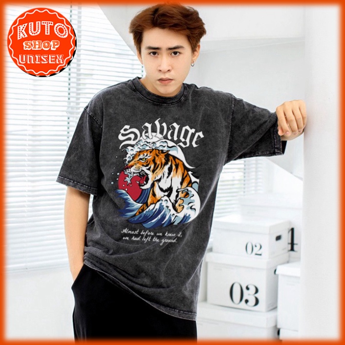 Áo Thun Tay Lỡ Local Brand SABAGE Cotton 100 Form Rộng Unisex