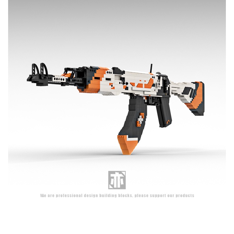 Đồ Chơi Lắp Ráp Xếp Hình Mô Hình Súng CSGO AWP, AK47, P90 Asiimov Với 1000+ PCS, Theo Bản Thiết Kế Chuẩn Kevin183