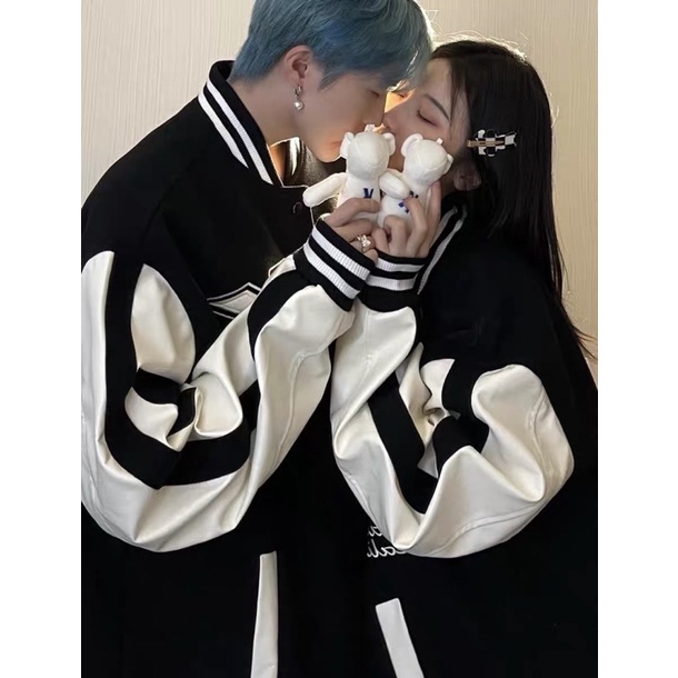 Áo bóng chày đôi hình thêu K thật